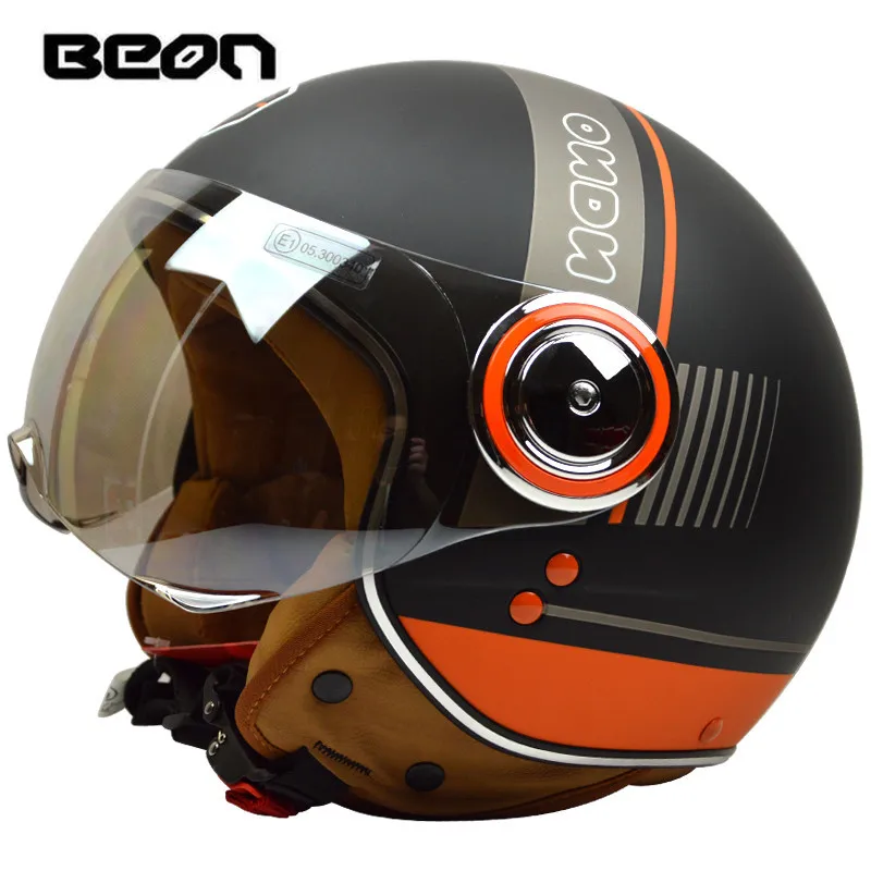 Новое поступление модный бренд Beon мотоциклетный шлем Ретро Скутер открытый