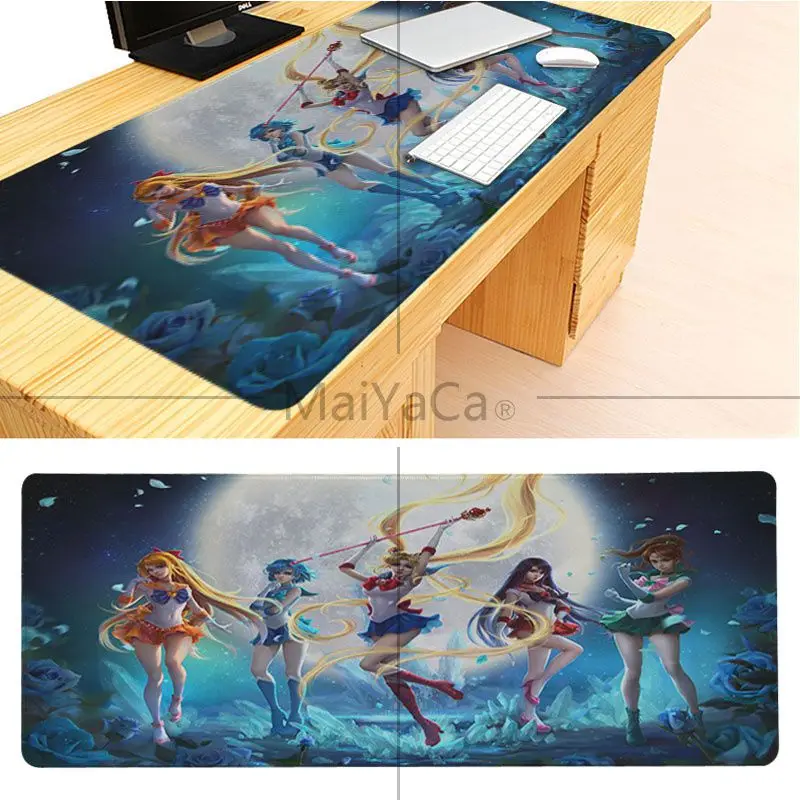 LockEdge 30x80cm Красивое аниме maiyaca Сейлор Мун коврик для мыши геймер игровые коврики клавиатура Коврик Настольный коврик компьютерная игра планшет игровая игра - Цвет: LockEdge 30x80cm