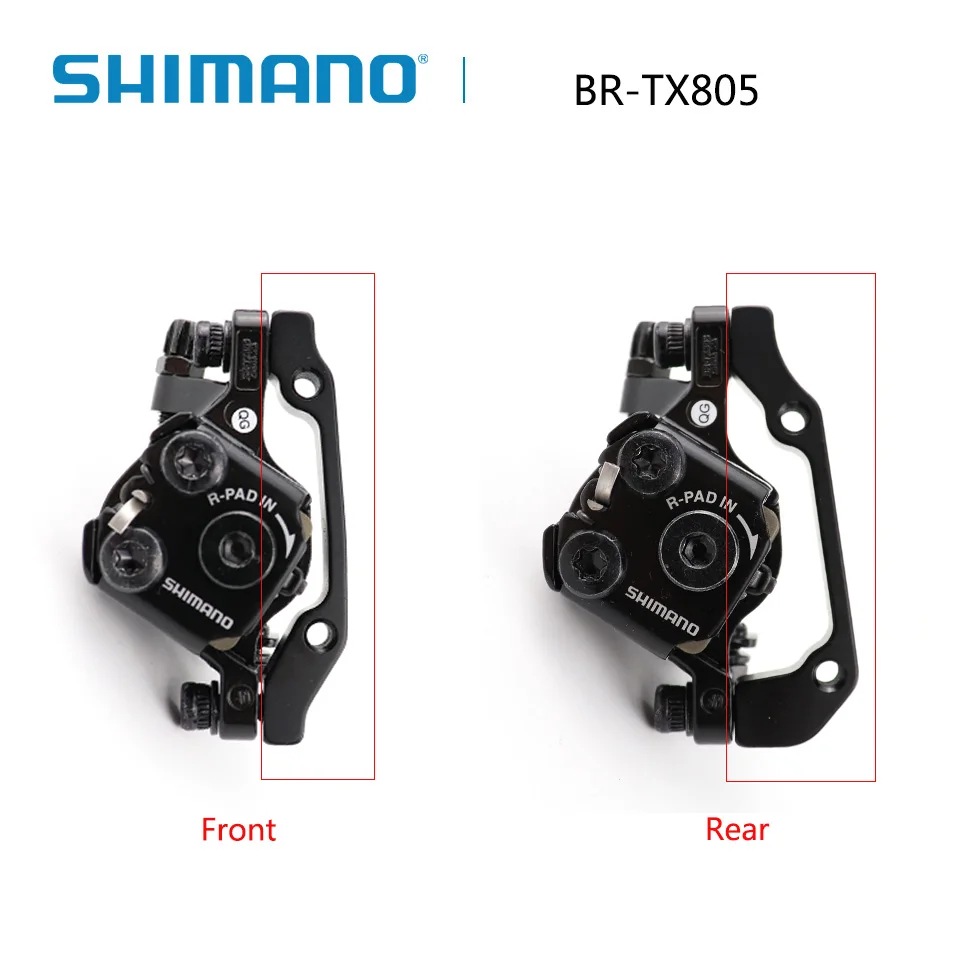 Shimano Tourney TX805 дисковый тормозной суппорт с резиновыми накладками передний задний MTB механический дисковый тормоз обновление для m375