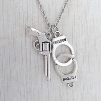 police necklace sweater chain man woman necklace give her husband a gift beautiful handcuffs necklace police school