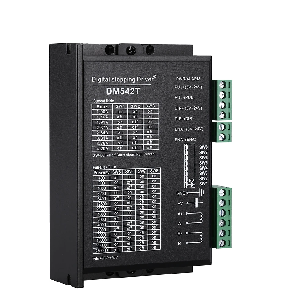 Шаговый двигатель контроллер цифровой шаговый двигатель 1,0-4.2A 20-50VDC для Nema 17, 23, 24 шаговый двигатель цифровой шаговый драйвер