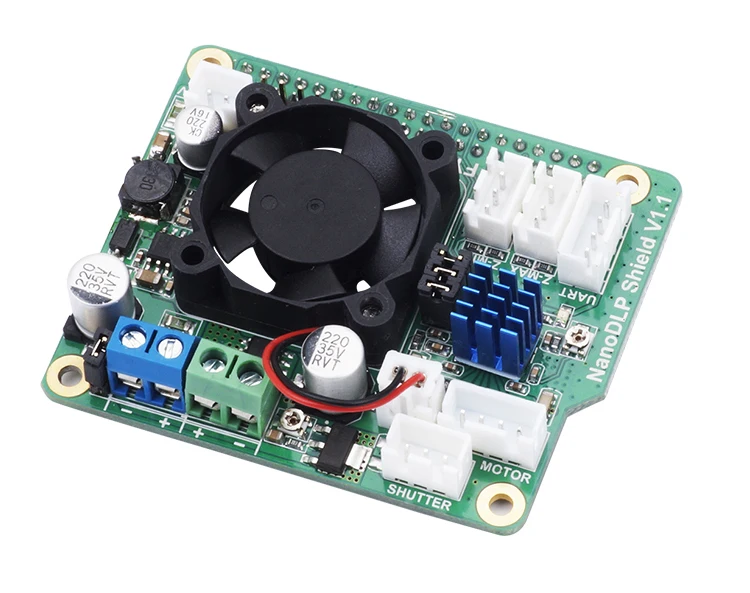 Плата расширения NannoDLPShield V1.1 для 3D принтера Raspberry Pi 3B с защитой от УФ излучения и