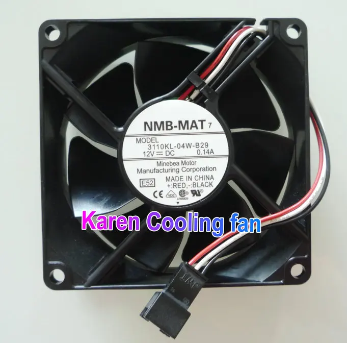 

New Original for NMB 8cm 3110KL-04W-B29 -E52 8025 12V 0.14A 3WIRE DLP Screen Cooling fan hzdo
