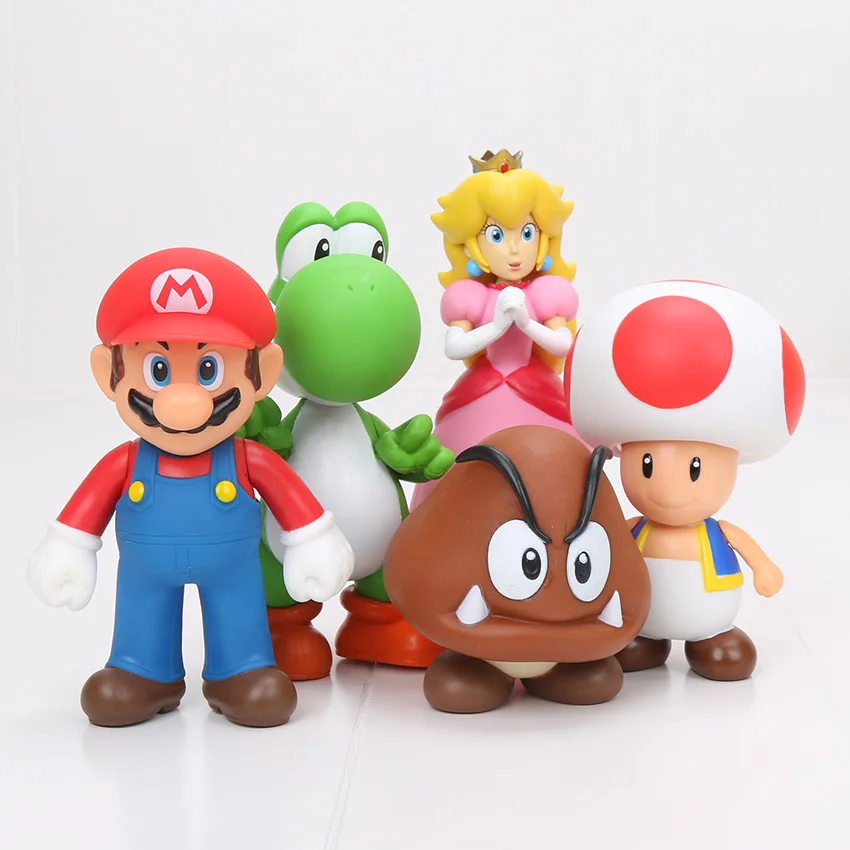 8~ 15 см Super Mario Bros odyssey Bowser Koopa Troopa Yoshi Mario Luigi Wario Donkey Kong персиковый гриб фигурки игрушки модельные куклы