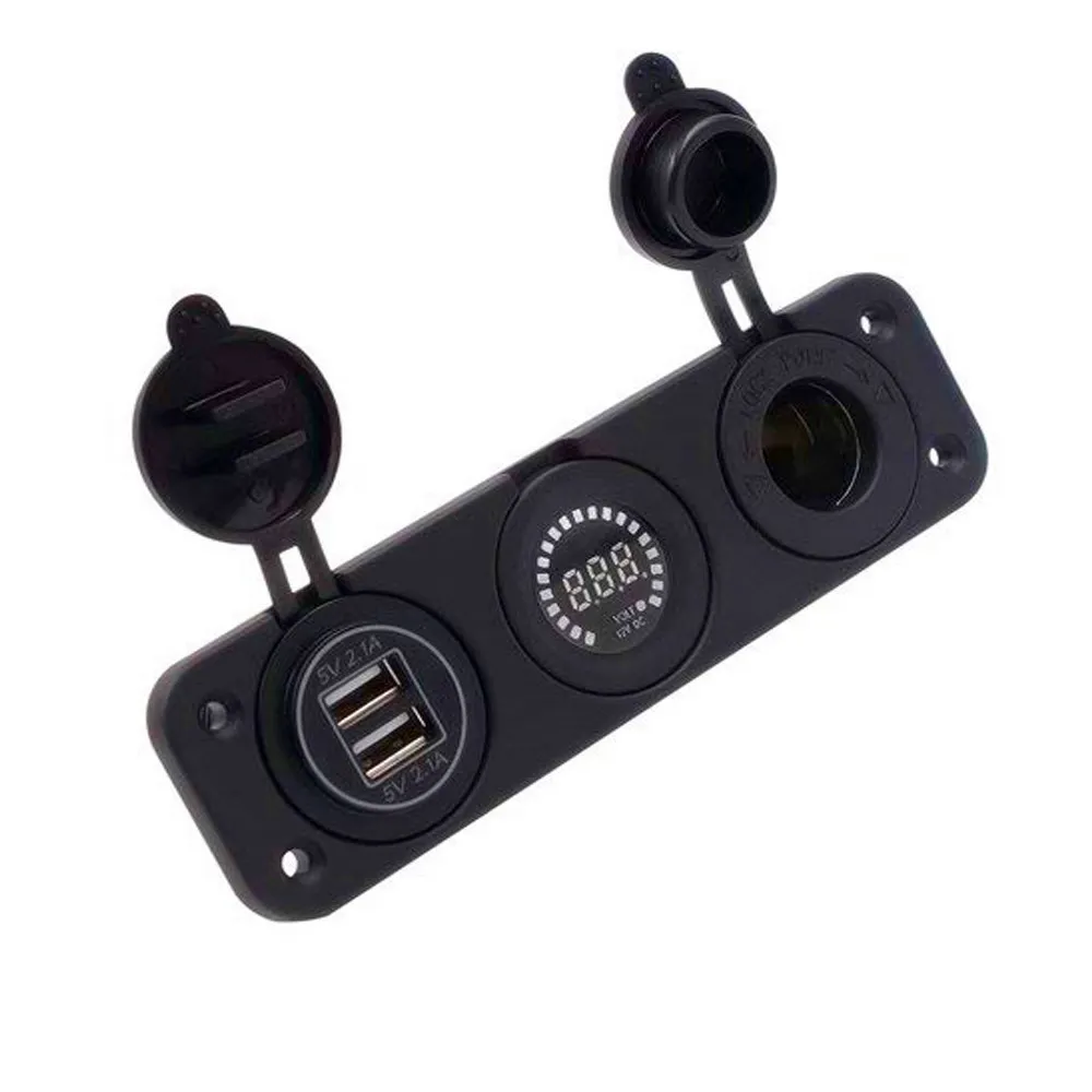 Панель с 3 отверстиями Водонепроницаемая светодиодная панель переключателя