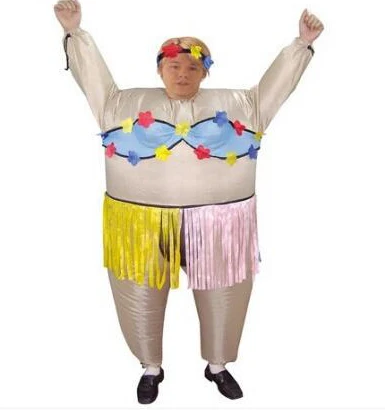 Взрослый клубный надувной Гавайский танцевальный костюм Забавный для Хэллоуина