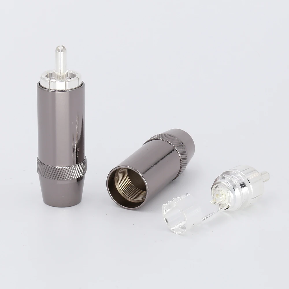 HIFI посеребренный Чистая медь аудио RCA разъем 8 мм кабель Разъем для