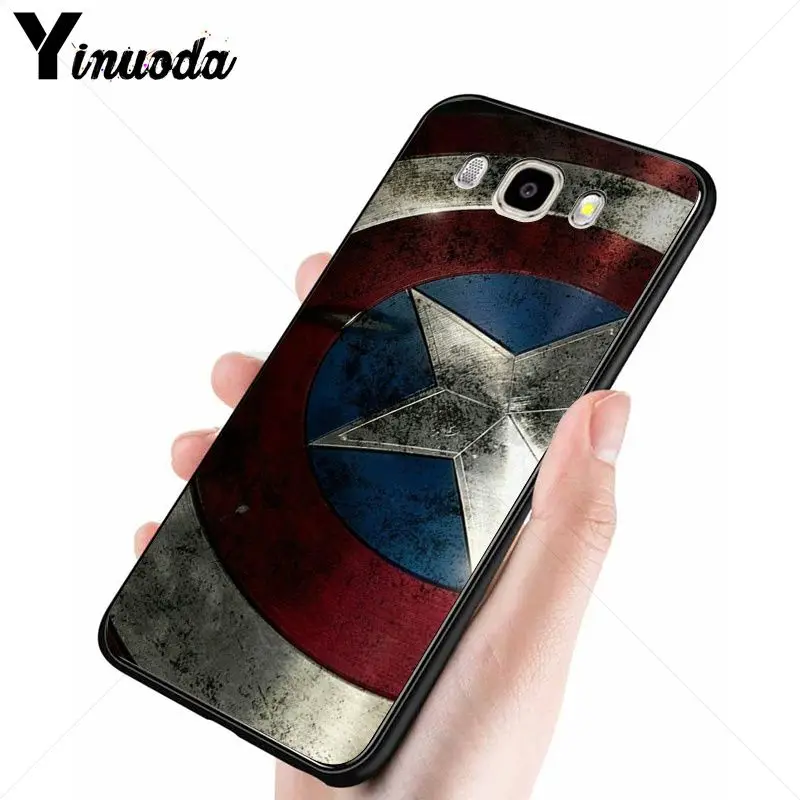 Yinuoda супергерой marvel Капитан Америка защитный чехол для телефона Samsung Galaxy j6plus j7 prime