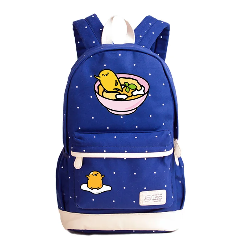 Kimikoy Gudetama рюкзак с волнистыми точками Lazy eggs сумка для ноутбука школьная дорожные