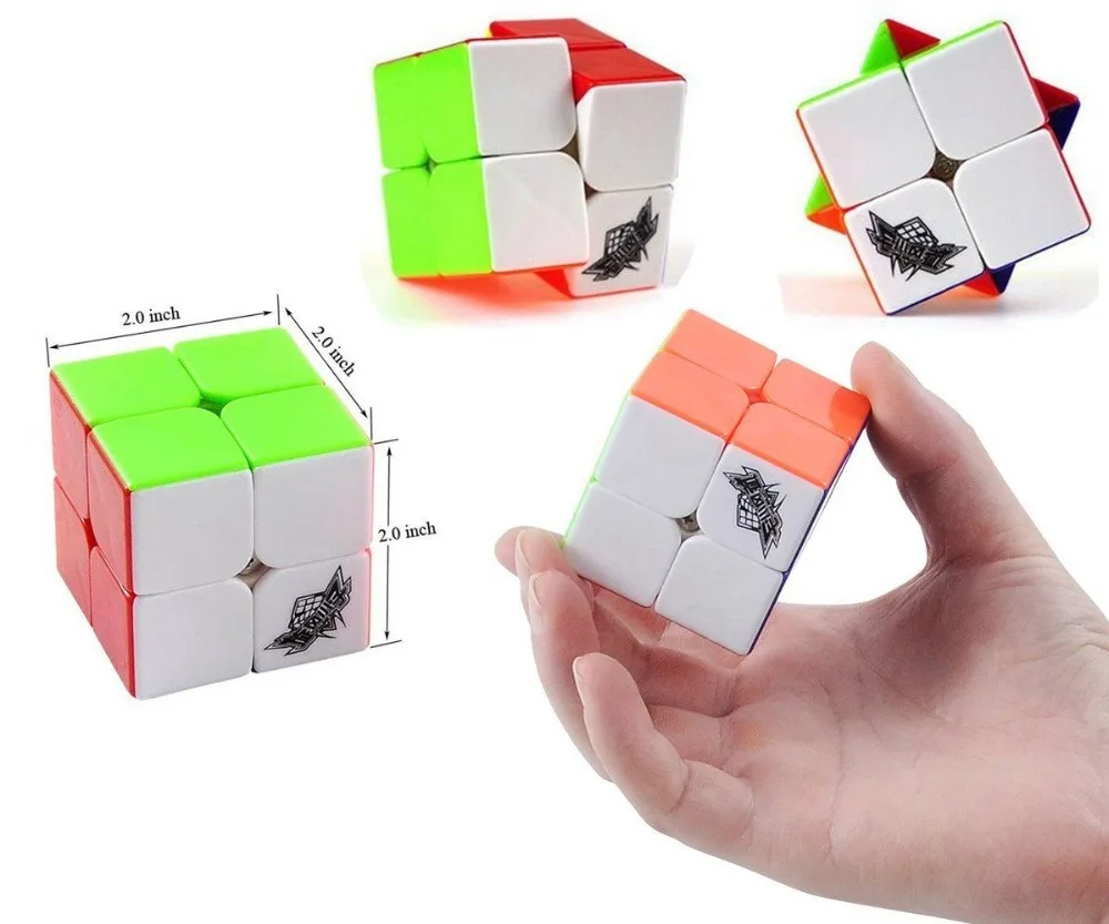 Набор скоростных кубиков Cyclone Boy включает в себя 2x2x2 3x3x3 Stickerless Magic Cube Puzzle Twist Toy ABS ультра-гладкая профессиональная многоцветная