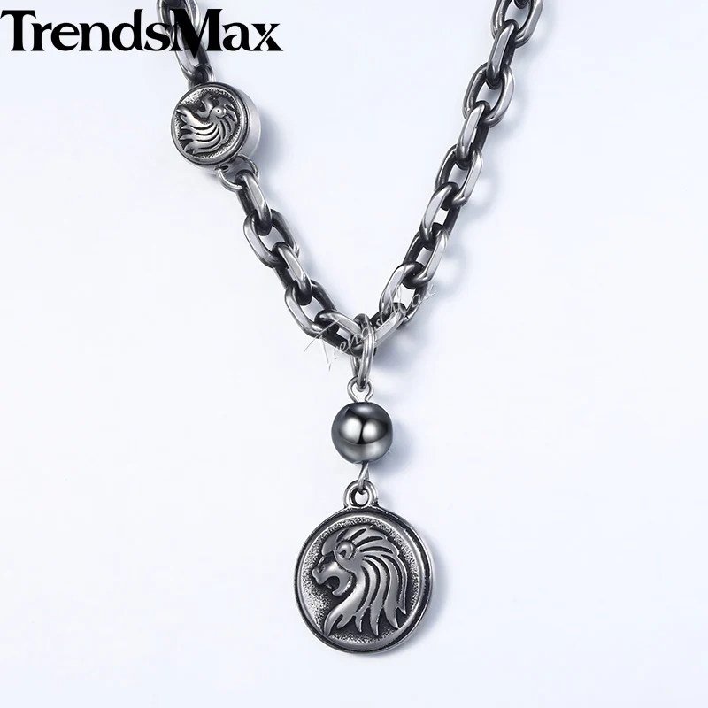 Цепочка мужская с подвеской в виде льва из нержавеющей стали|fashion jewelry|jewelry