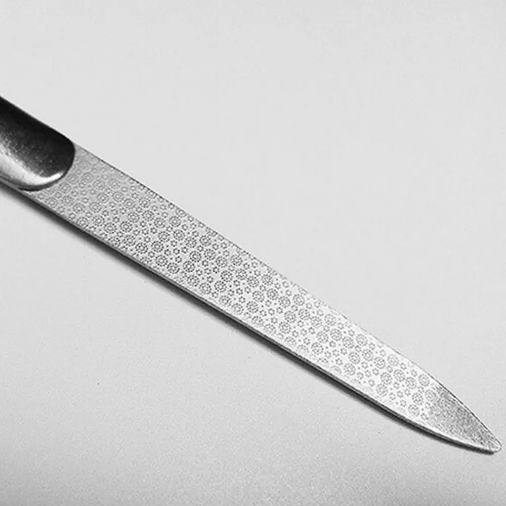 Модный двухсторонний металлический пилочка для маникюра и педикюра из