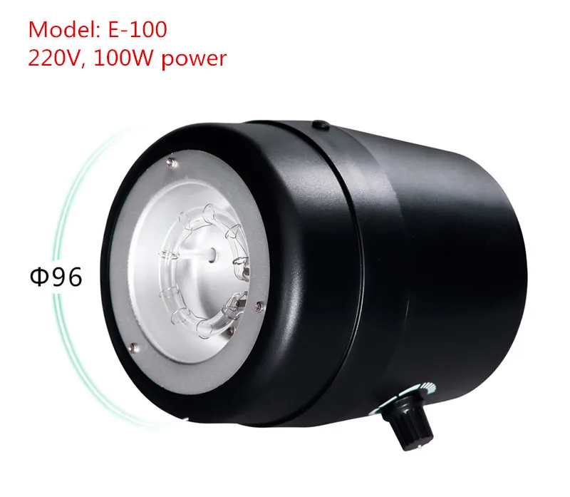 E-100 NICEFOTO 100 Вт 120 Вт мини студийная вспышка с цоколем E27 лампа 5500K высокая яркость для студийной фотографии вспышка E-100/120 - Цвет: E-100