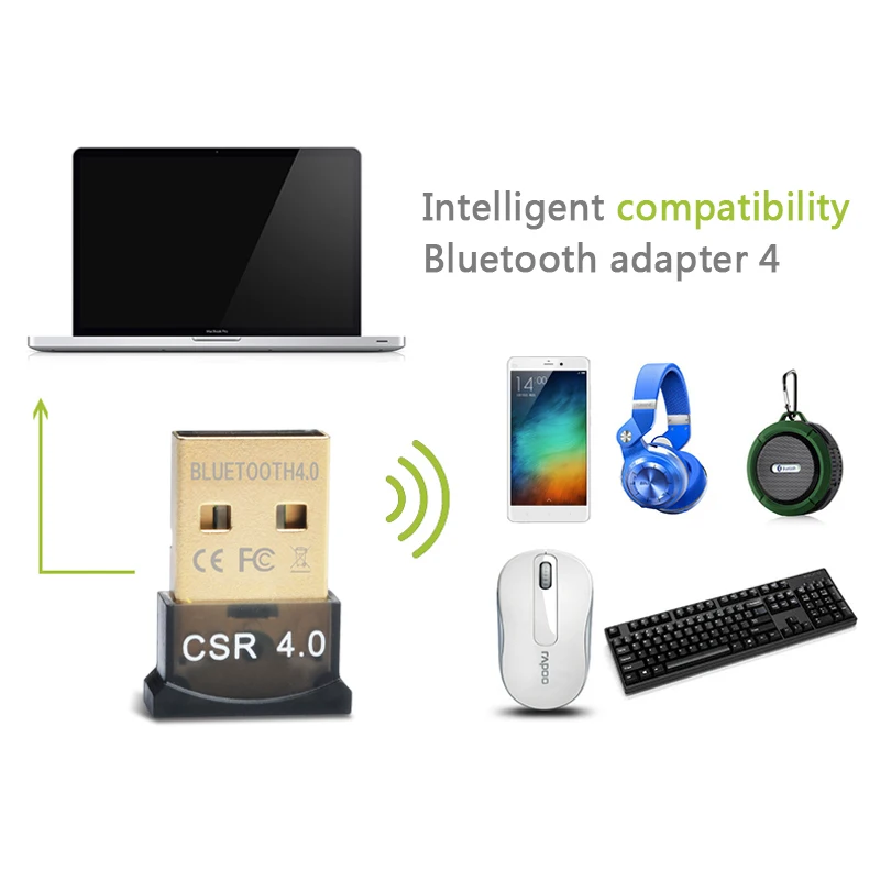 Беспроводной USB Bluetooth передатчик V 4 0 CSR мини адаптер 2 аудио приемник для Win 8 10 ПК