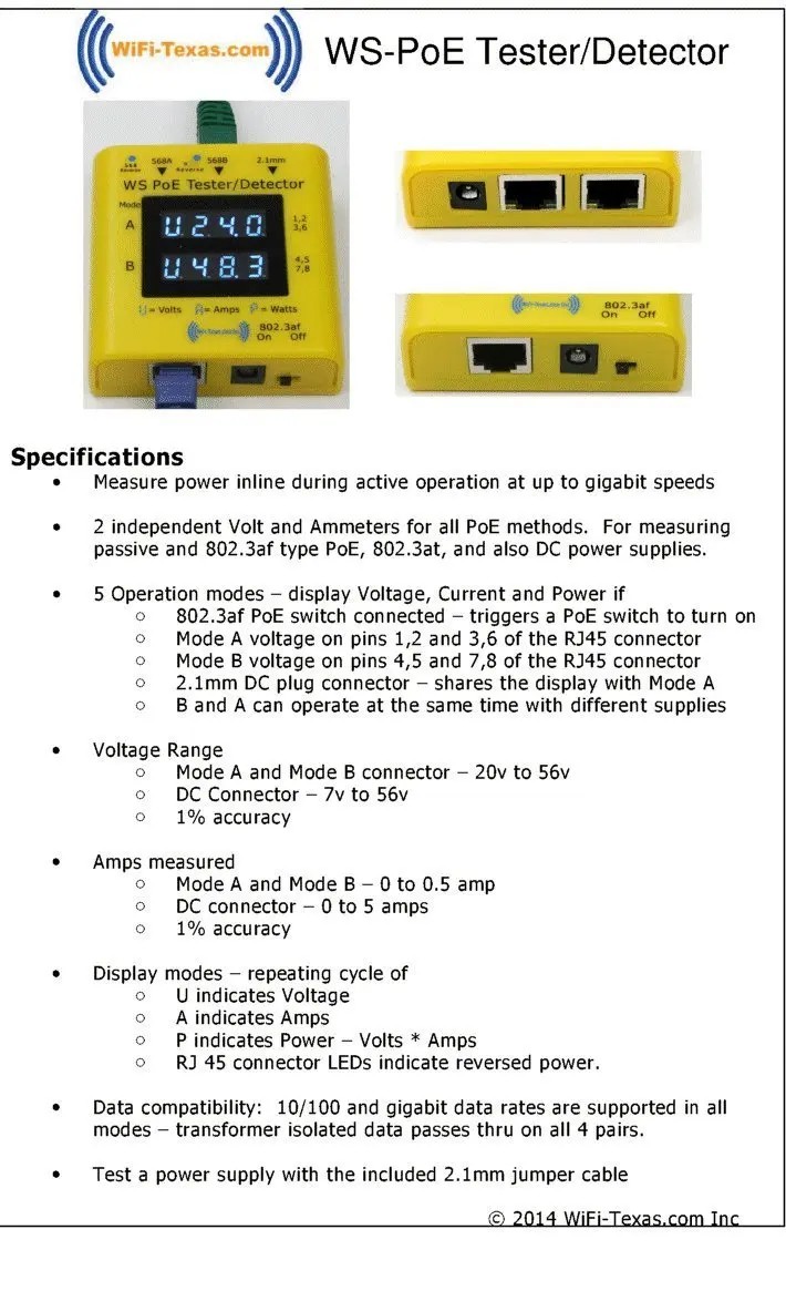 Встроенный PoE Тестер Многофункциональный сетевой CCTV тестер с портом детектор