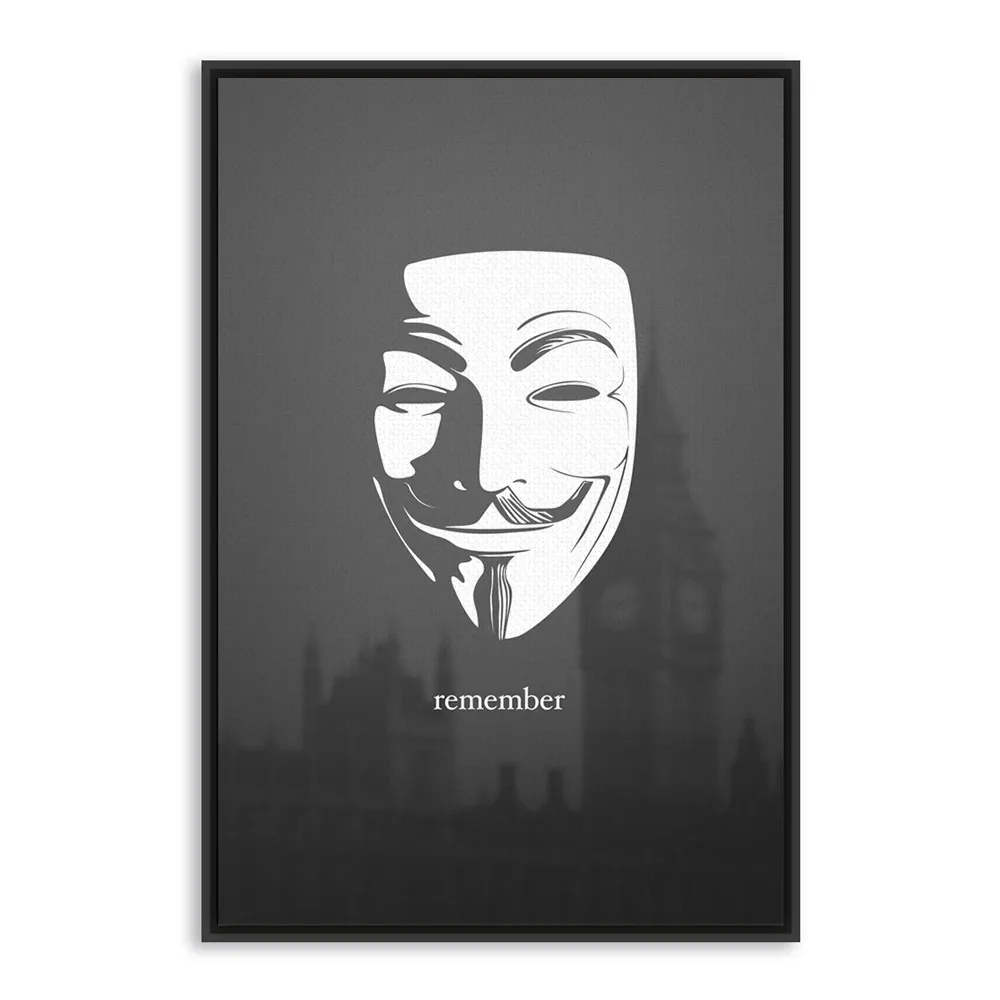 Современная Вендетта черно белая маска героя лодона поп фильм А4 большой