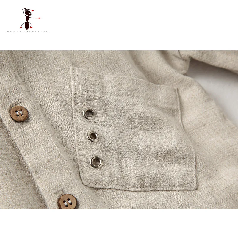 Кунг фу муравей Новое поступление 2017 года льняные хлопковые весенние блузки