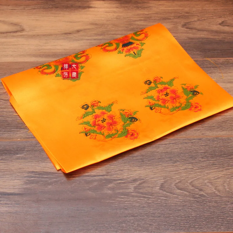 Тибетские предметы буддизма желтый Атлас два ряда печати восемь благовоний