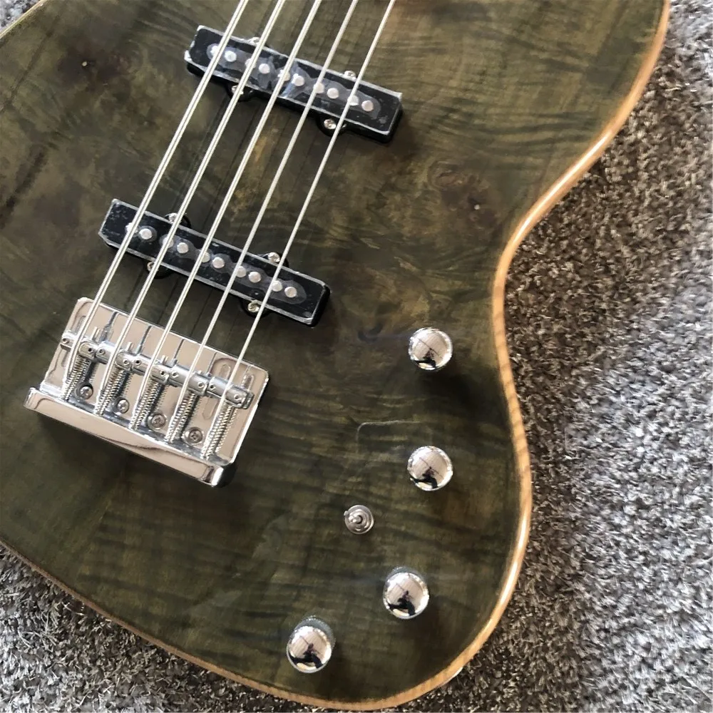Kaiyun фабрика custom shop 5 струнная бас гитара TBK липа тело палисандр палец на заказ
