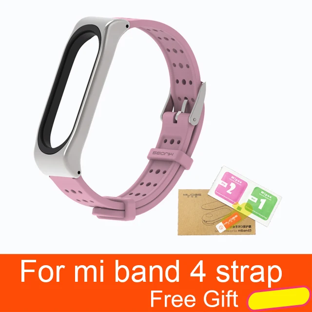 series4 pink Металлический ремешок mi jobs для Xiaomi mi Band 4 Безвинтовой браслет из нержавеющей стали Сменные аксессуары для mi Band 4 - Color: series4 pink