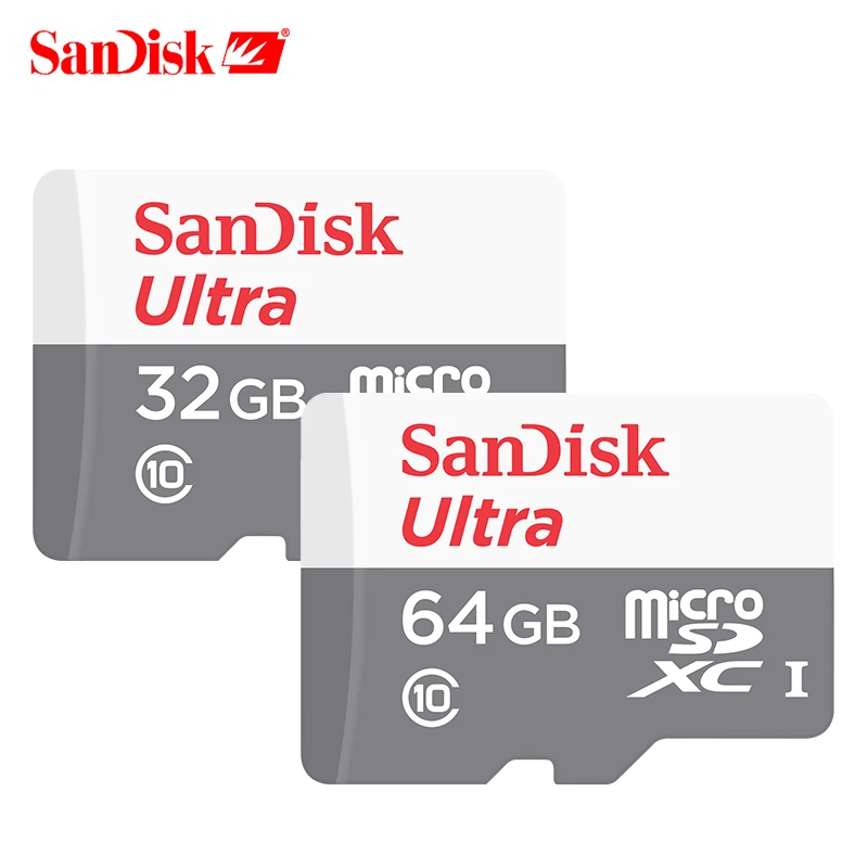 100% SanDisk ULTRA microSD UHS-I карты до 48 МБ/с. скорость чтения скорости видео 32 ГБ памяти SDHC C10