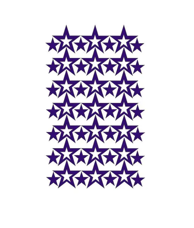 Purple 49 шт 3-6 см полые звезды наклейки на стены для детей Детские для детской комнаты наклейки на стены домашний декор Мальчики Девочки Подарки маленькая звезда обои - Цвет: Purple