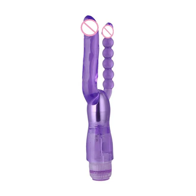 G Spot кролик двойной вибратор ротационные бусины водонепроницаемый вибропалка
