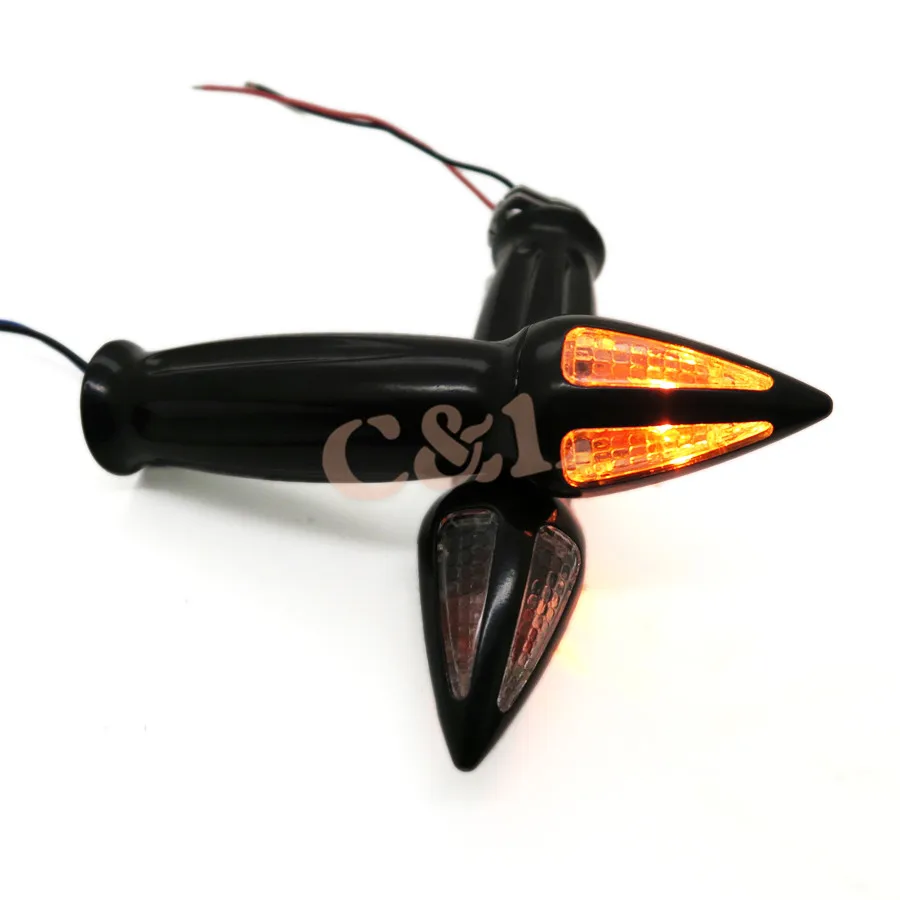 Мотоциклетные черные 7/8 &quot22 мм ручки на руль указатели поворота для Harley Honda Yamaha