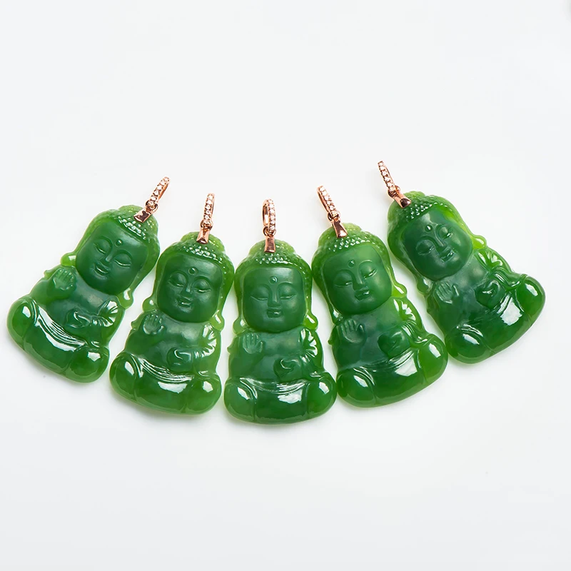 Инкрустированные бриллиантами из 18 каратного золота подвеска в виде Будды с