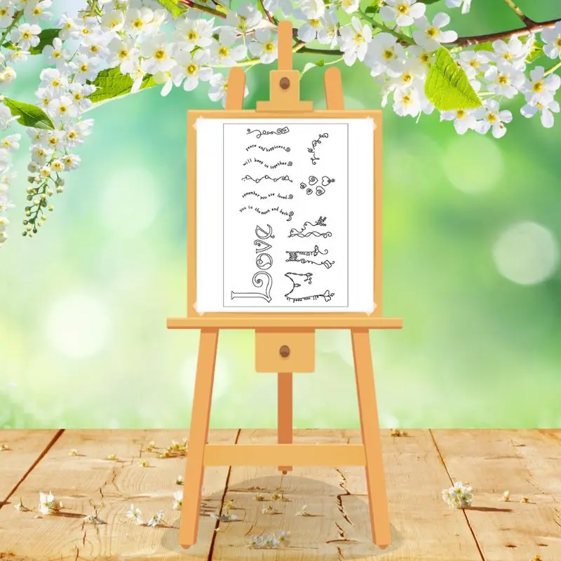 Лучшее пожелание алфавита DIY силиконовый прозрачный штамп цепляющее тиснение