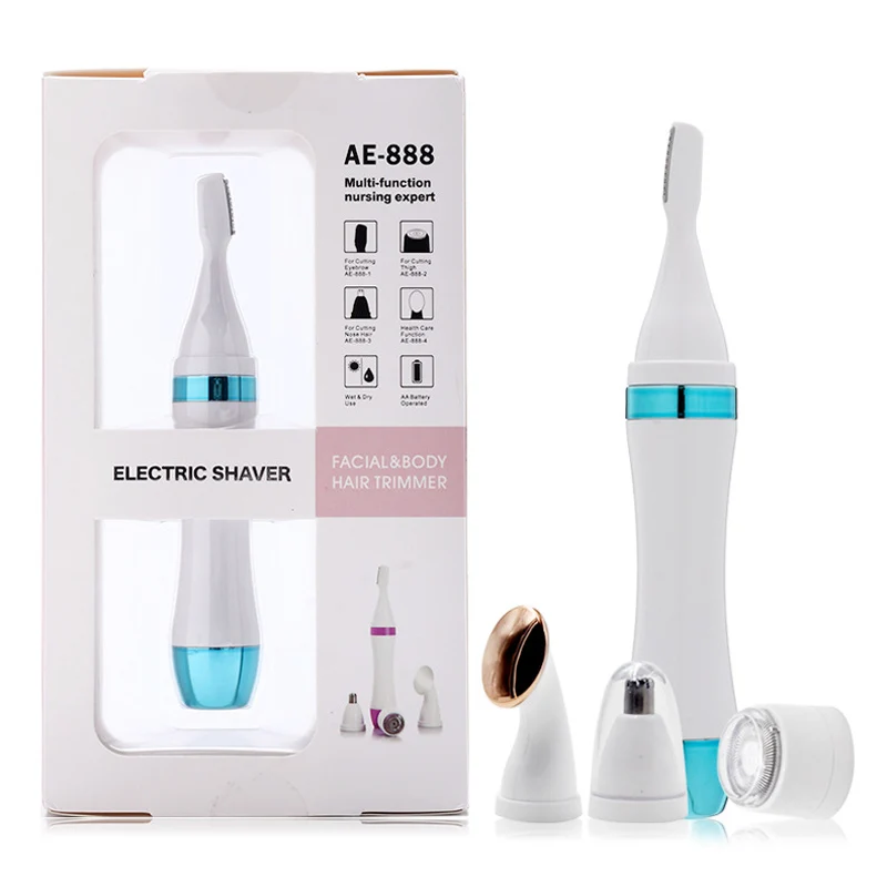 Electric Eyebrow Shaping Knife Multifunctional Facial massage 4 In 1 Nose Repairer Physical Hair Removal Machine Face Massager |
