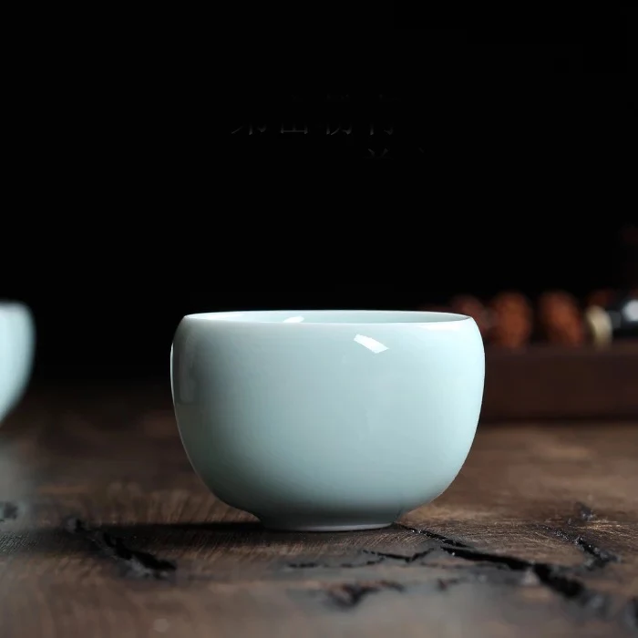 A NOOLIM, 2 шт., посуда для напитков, Longquan Celadon, китайский фарфор, керамика, китайский кунг-фу, чашка для чая, хрустящая глазурь, чайный набор, чаша - Цвет: A