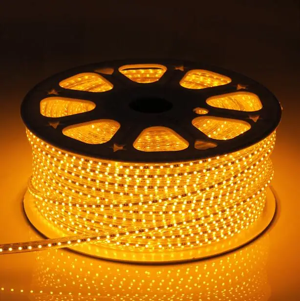 Водонепроницаемая гибкая светодиодная лента 220 SMD 5050 В переменного тока 1 м 60