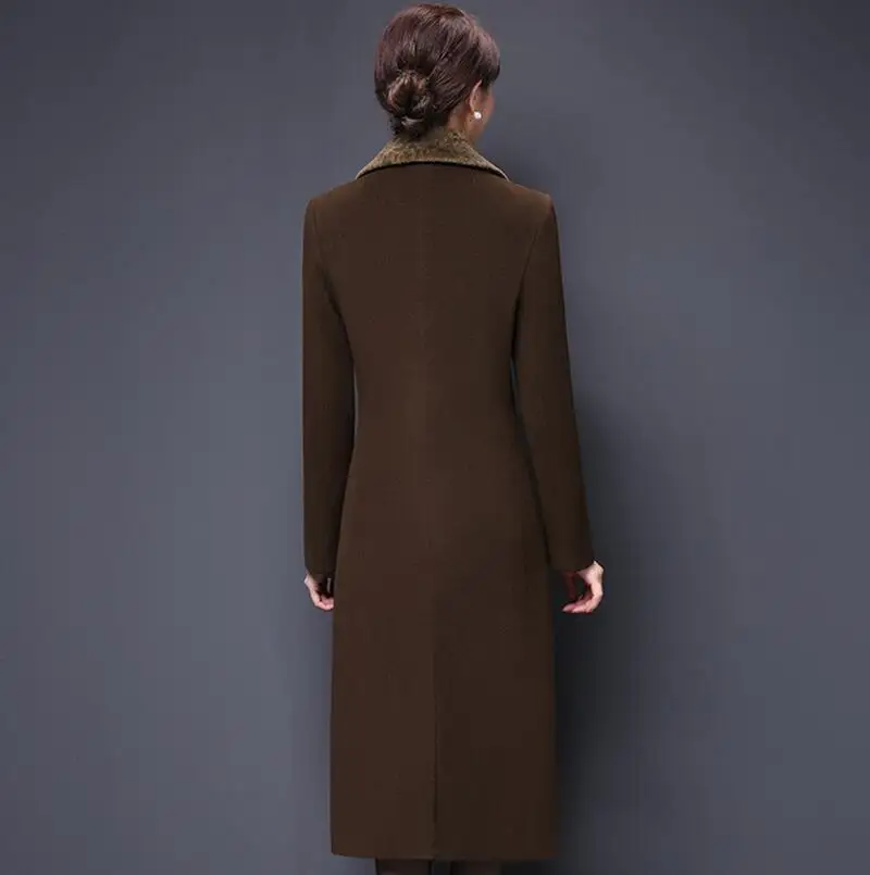 OEAID нового размера плюс S M L XL XXL XXXL Шерстяное пальто женское длинное 2021