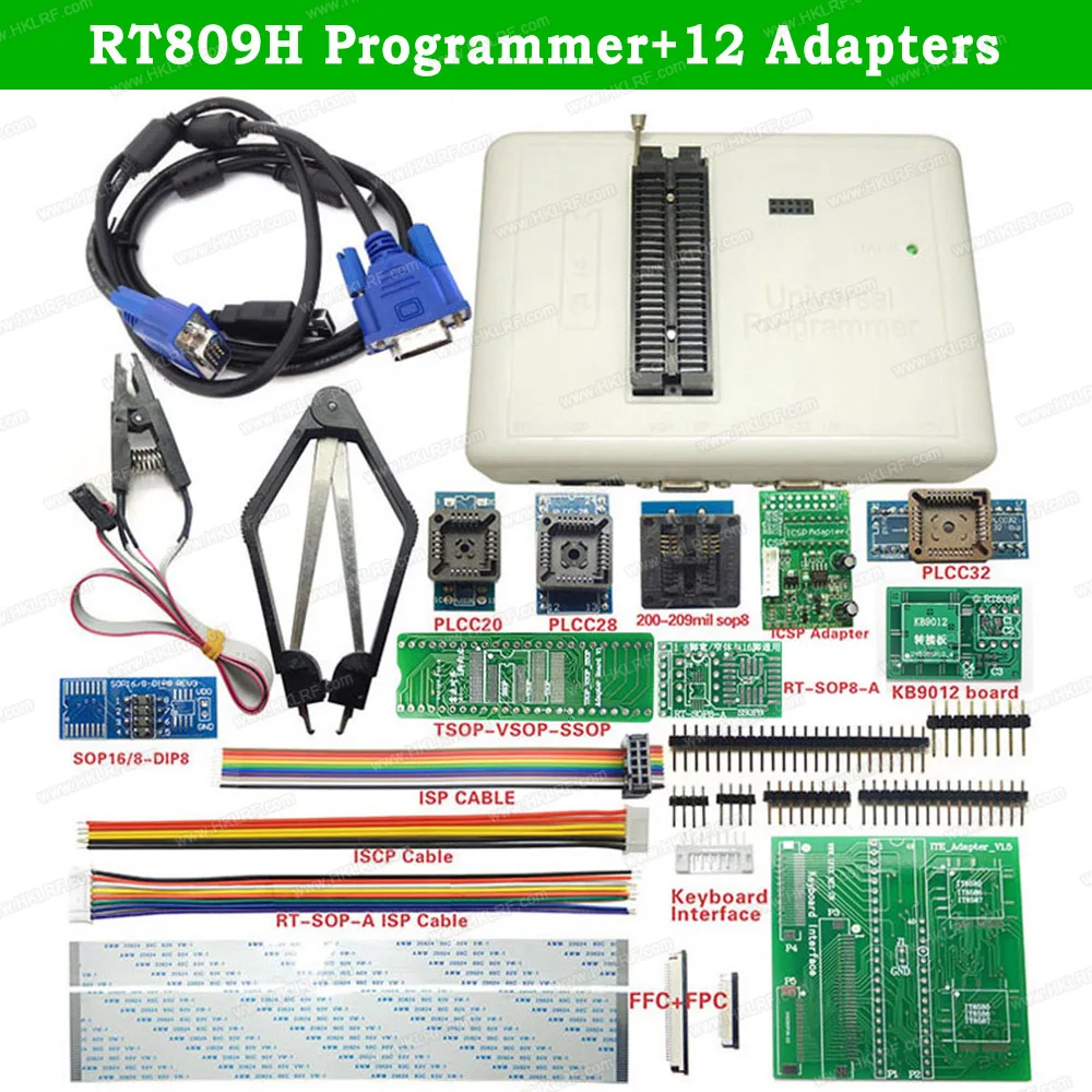 Новейшее программное обеспечение оригинальный RT809H + 51 адаптеры EMMC-Nand FLASH