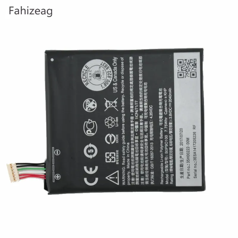 Fahizeag 2040 мАч B0P9O100 сменный литий полимерный аккумулятор для HTC Desire 612 D610 D610n D610t 610