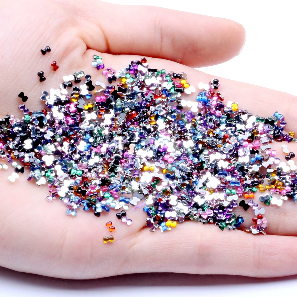 00 mixed colors Бант 5 г 1500 шт акриловые Стразы без горячей фиксации клей на свободные камни плоские с оборота бусины для ногтей Чехол DIY украшения - Цвет: 00 mixed colors