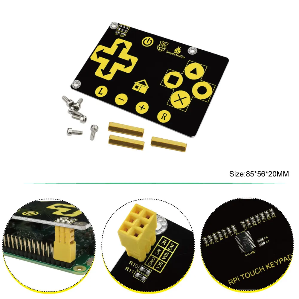 Keyestudio RPI TTP229L 16 канальный сенсорный экран 2 4 V 5 для Raspberry Pi 4B / CE
