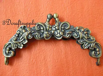 Металлическая оправа для кошелька застежка легированная бронза 5 дюймов x 2 1/2