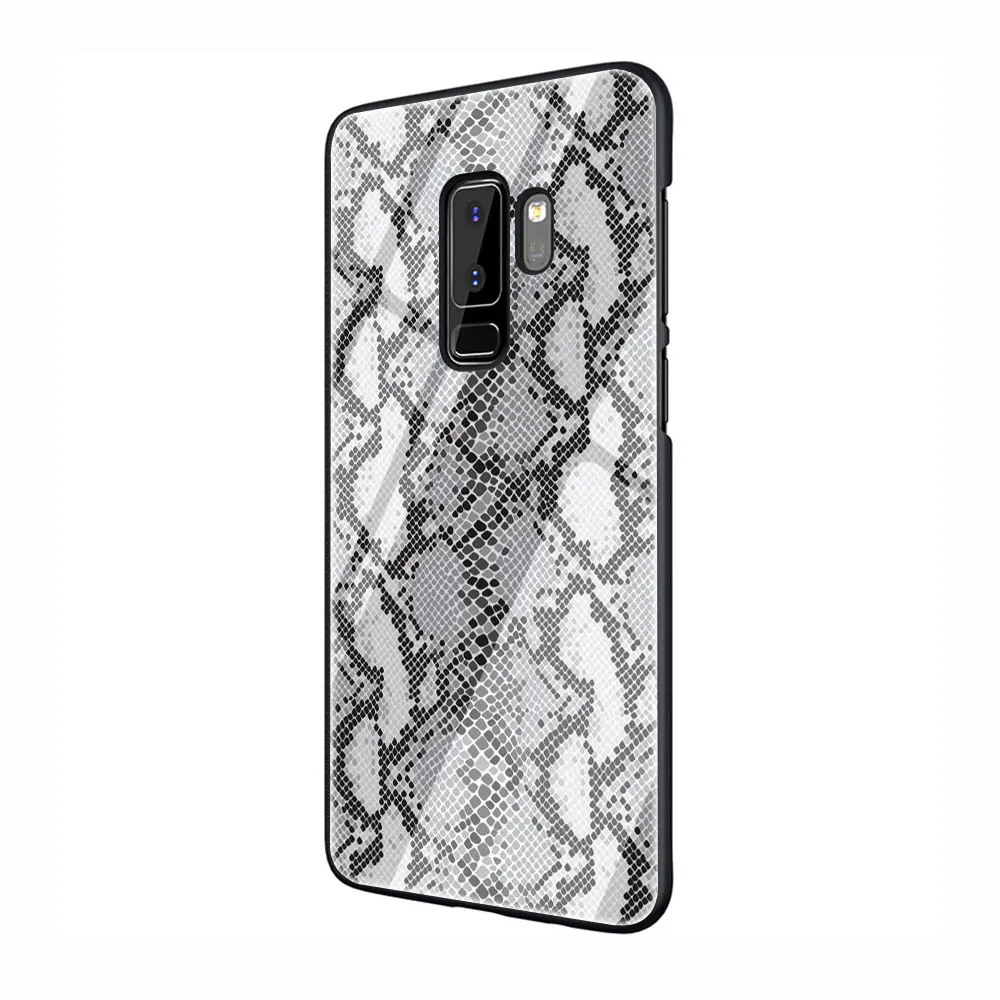 G11 Кожа питона, змеи закаленное Стекло TPU черный чехол для Galaxy S7 Edge S8 S9 плюс S10 Note 8, 9, 10, A10 20 30 40 50 60 70 - Цвет: G11