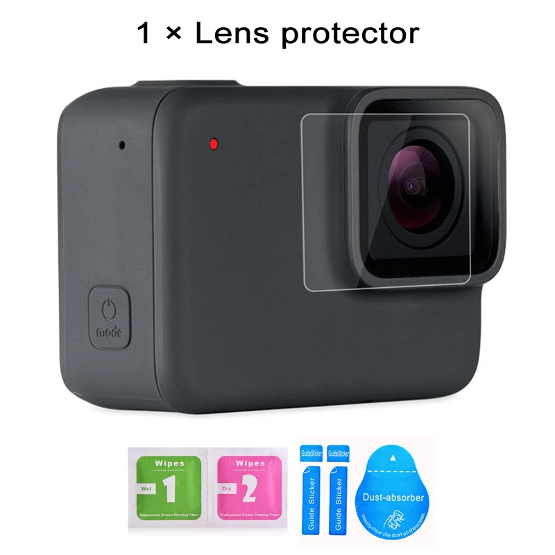 GAQOU закаленное стекло для Gopro Hero 7 6 5 черная крышка объектива ЖК-экран протектор Go Pro экшн-камера защитная пленка аксессуары - Цвет: 765 black lens film