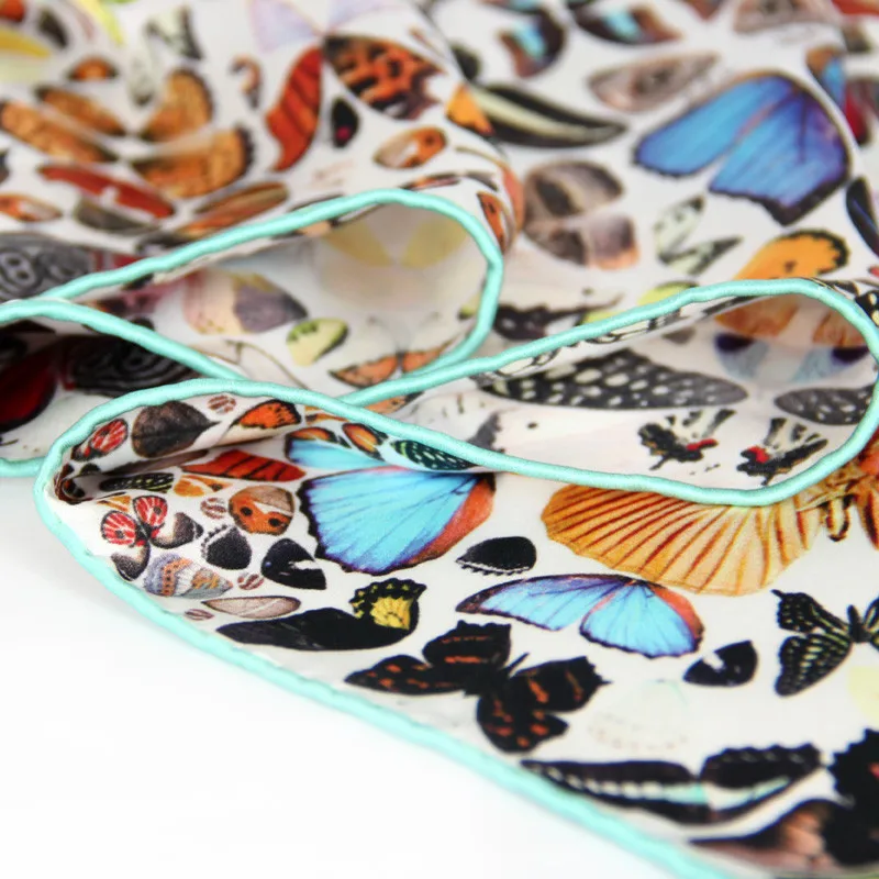 [BAOSHIDI ]100% шелка модный печатный рисунок женский шарф квадратные шарфы с узором