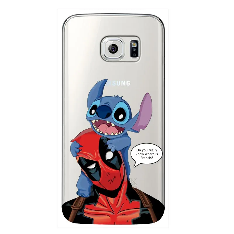 Мягкий силиконовый чехол для телефона Marvel Deadpool cat Samsung Galaxy S6 S7 Edge S8 S9 Plus note 8 9 |