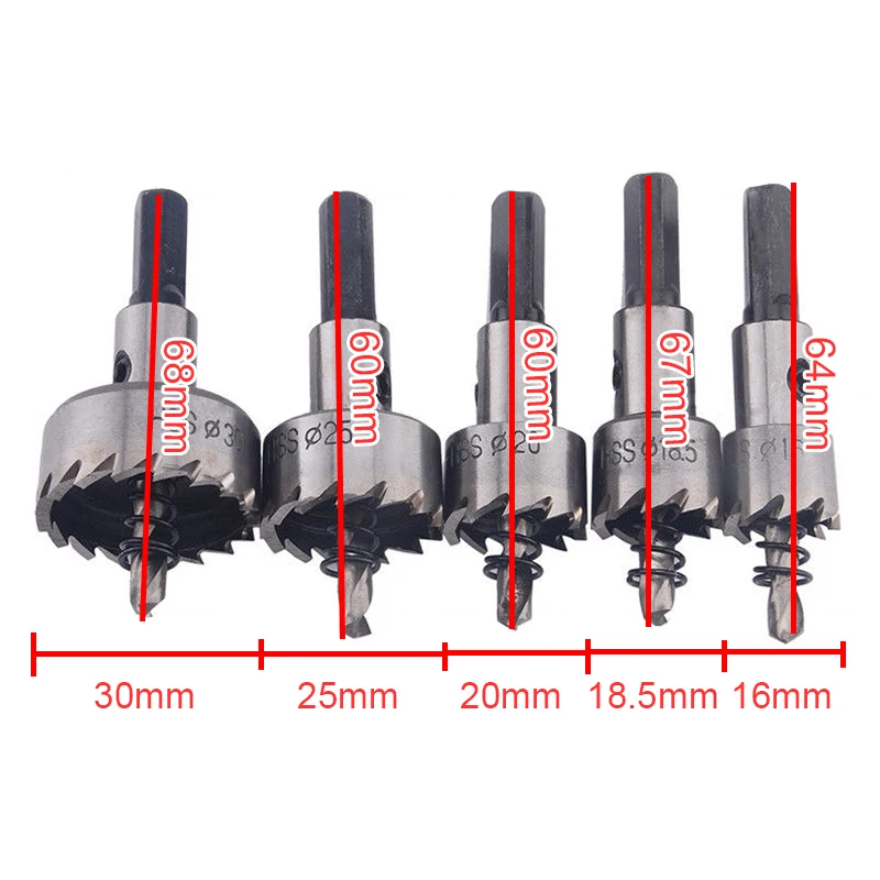 Набор сверл из быстрорежущей стали 5 шт./лот инструмент для сверления отверстий в