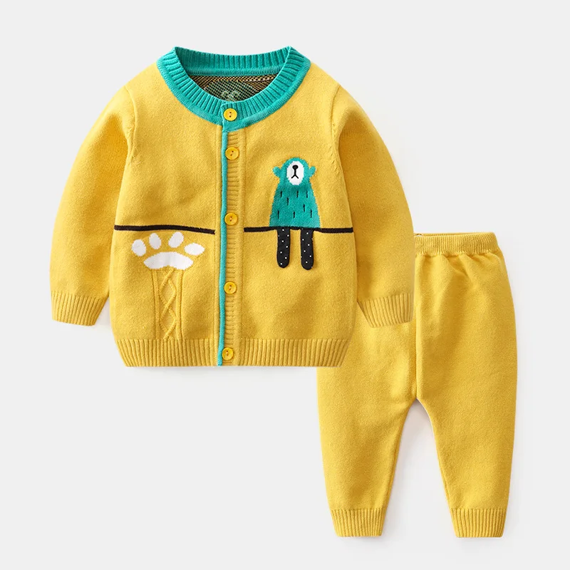 Одежда для маленьких мальчиков 2019 весенний теплый комплект новорожденных