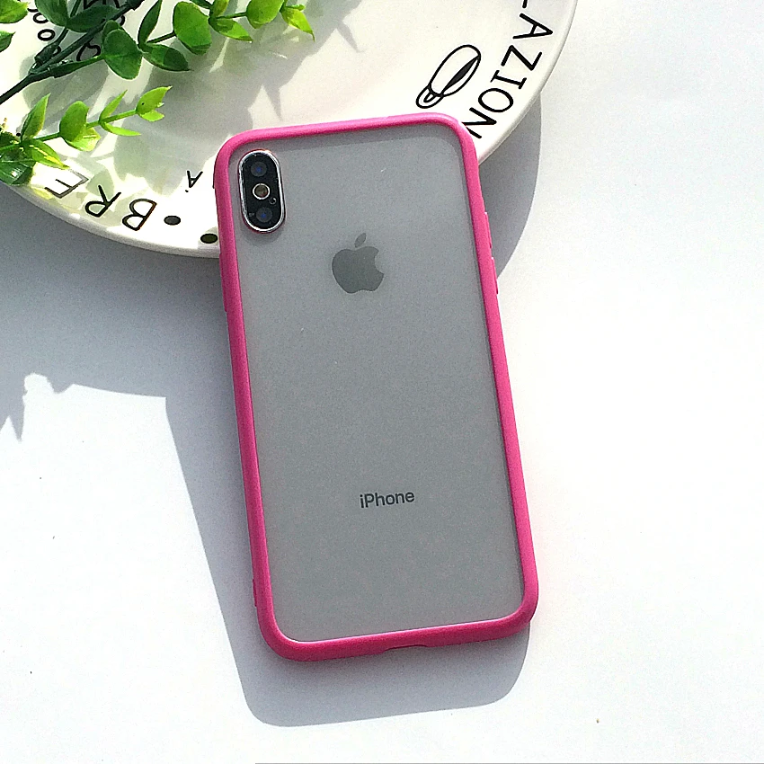 Прозрачный жесткий чехол для телефона+ Мягкий ТПУ чехол для Apple iPhone X XR Чехол 7 8 Plus чехол для iPhone6s iPhone XS 11Pro Max чехол