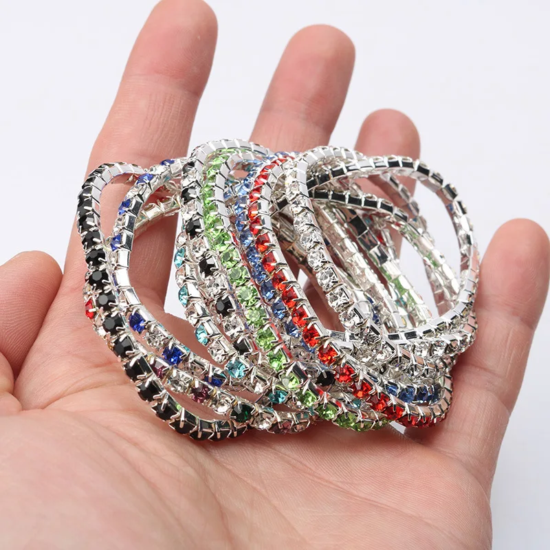Роскошные Стразы эластичные браслеты на ногу стильные Многослойные блестящие с