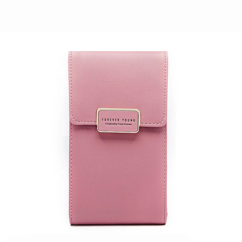 Dk Pink Многофункциональная маленькая сумка на плечо для женщин с кармашком для мобильного телефона из искусственной кожи, женская сумочка через плечо, женские сумки-мессенджеры - Цвет: Dk Pink