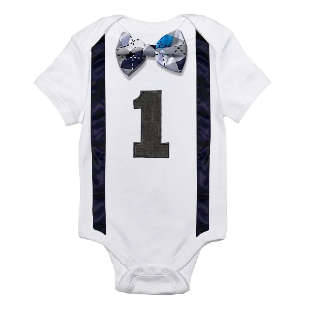 2018 Summer Rompers Baby Clothes Boy Cotton Bow Gentleman Newborn Boys 1st Birthday Party Outfits Toddler Jumpsuit White |