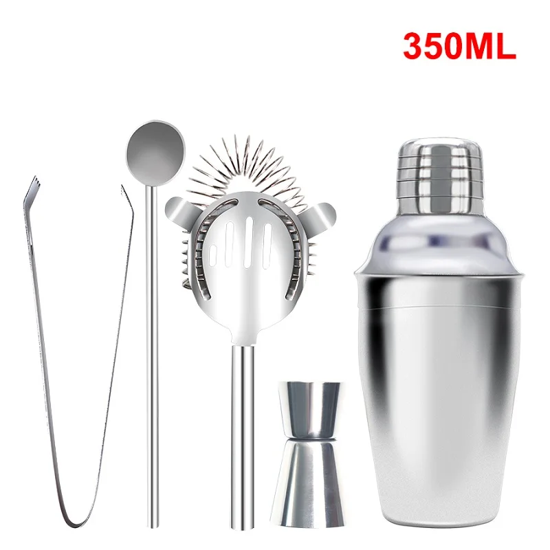 350-5PCS 350 мл 550 мл 750 мл шейкер для смешивания коктейля шейкер для мартини для питья шейкер Бостонского стиля вечерние барные инструменты - Цвет: 350-5PCS